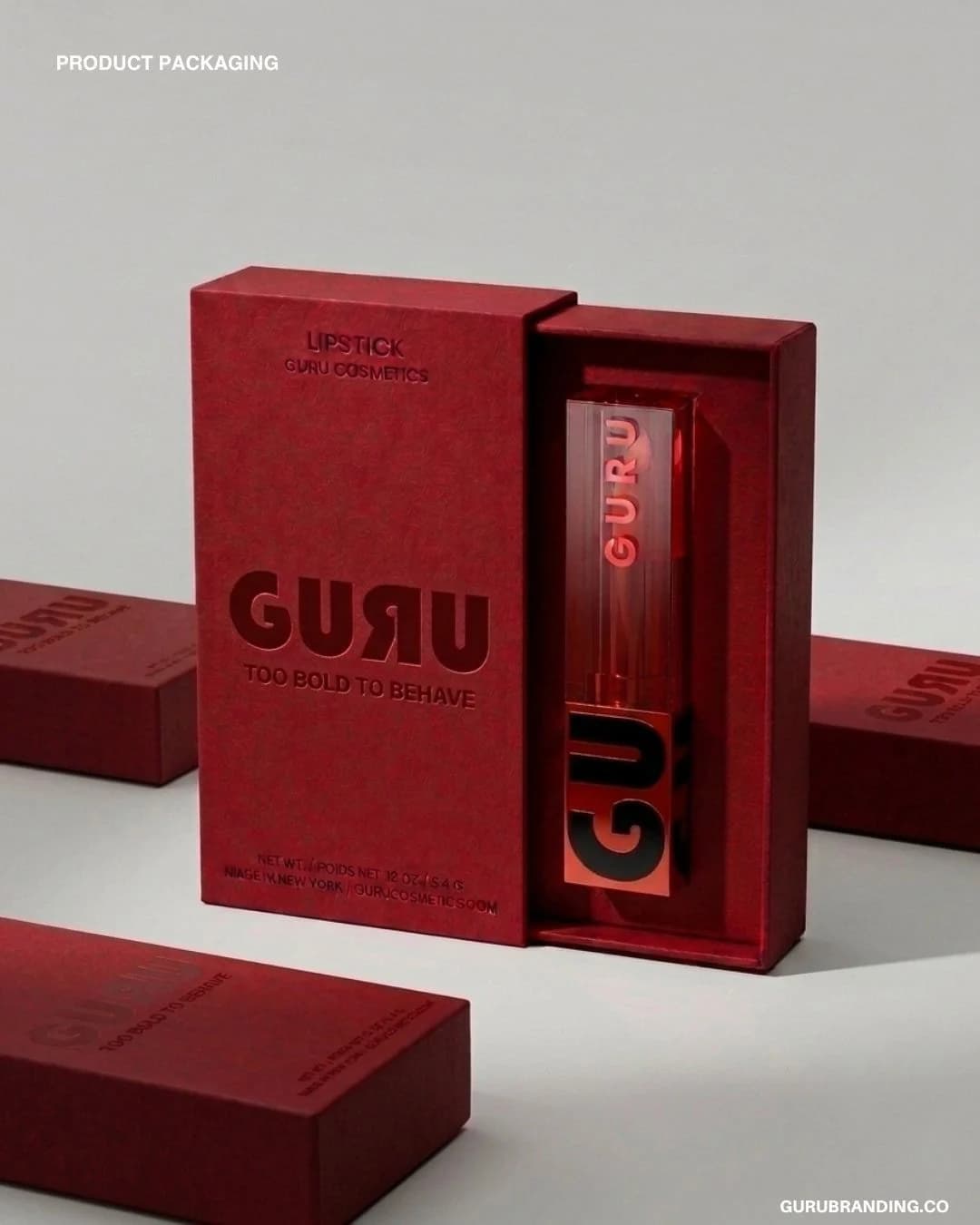 The GURU boxed set photographed on a pale backdrop